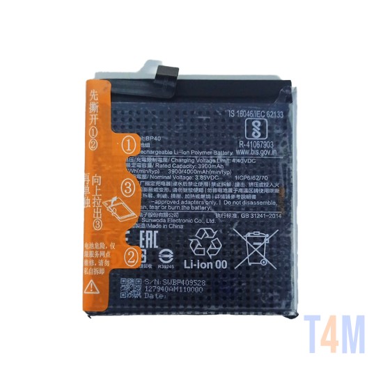Bateria Xiaomi Mi 9t/Redmi K20/K20 Pro/Mi 9t Pro BP41/BP40 4000mAh